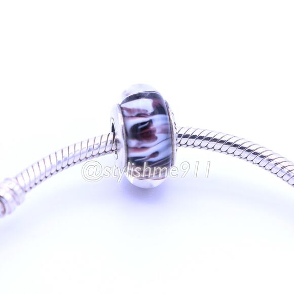 Authentic Pandora Zebra Murano Charm - Picture 4 of 10